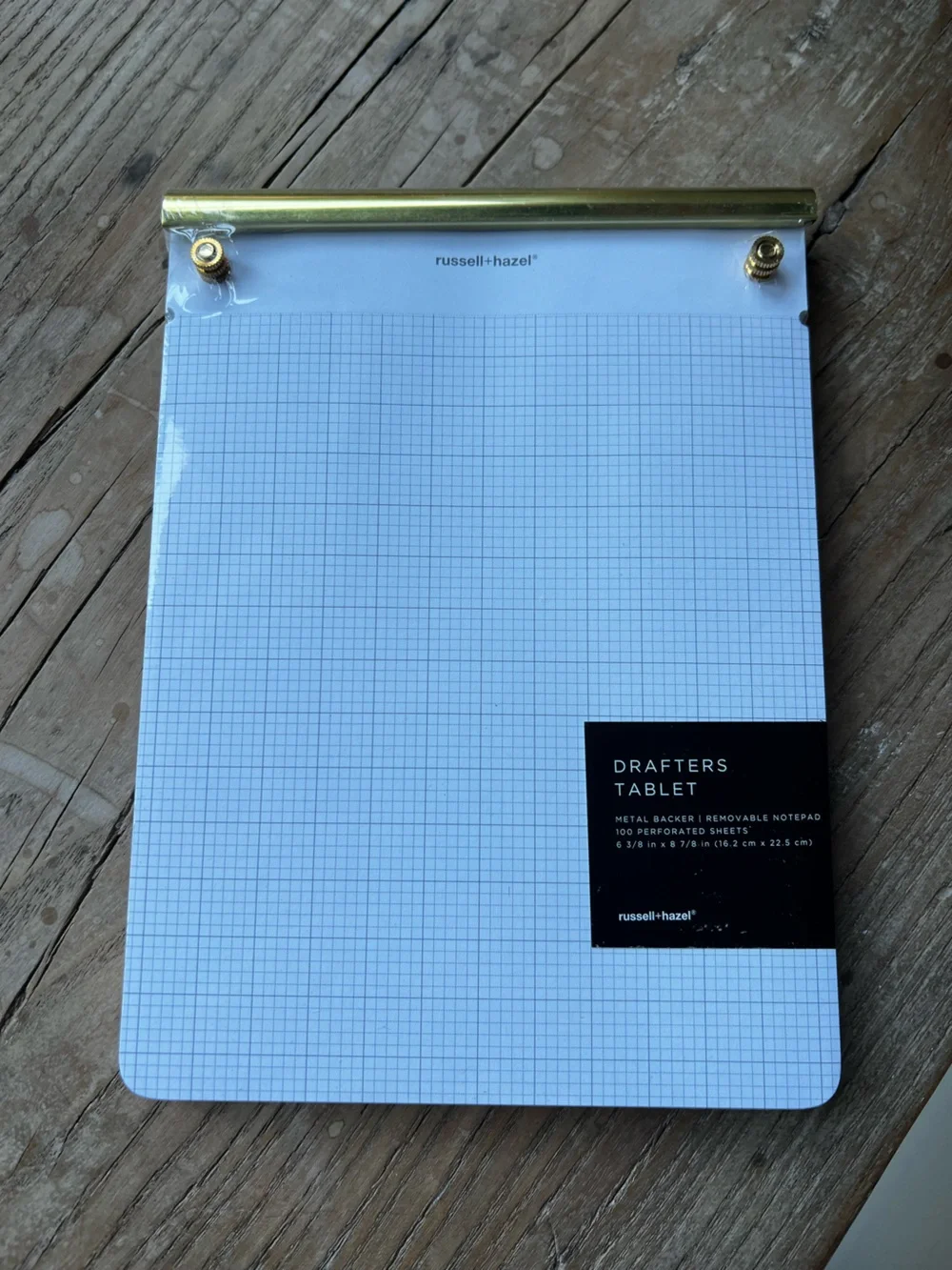 Russell+Hazel Drafting Tablet Notepad - White Grid — New in wrap